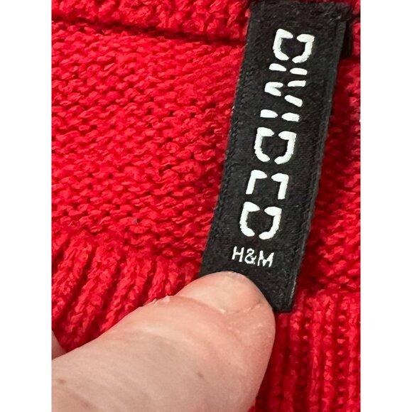 Vintage H&M Bugs Bunny Red Sweater XS/S Warner Bros Cartoon Kid Core Christmas - Picture 3 of 8